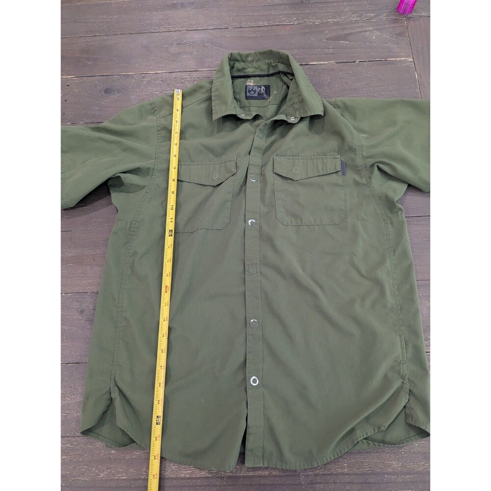 Mens Magpul Sz Medium Stretch Green Short Sleeve Button Up Shirt - Picture 5 of 8